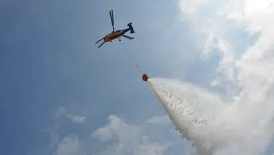 Helikopter destekli orman yangını tatbikatı gerçeğini aratmadı