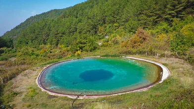 Nazar boncuğu görünümlü yangın göleti
