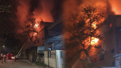 Kahramanmaraş’ta ahşap iş yerinde yangın paniği
