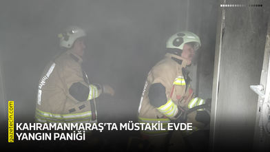Kahramanmaraş’ta müstakil evde yangın paniği