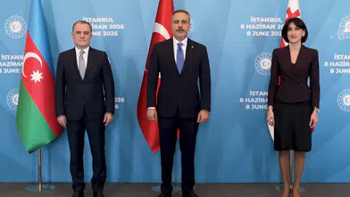 Dışişleri Bakanı Fidan, mevkidaşları Botchorishvili ve Bayramov ile bir araya geldi