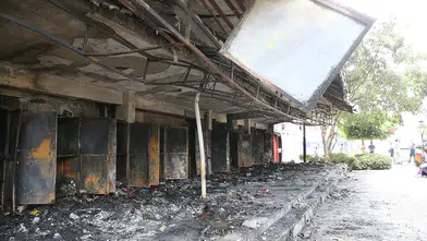 Hatay'da çıkan yangında 10 iş yeri zarar gördü