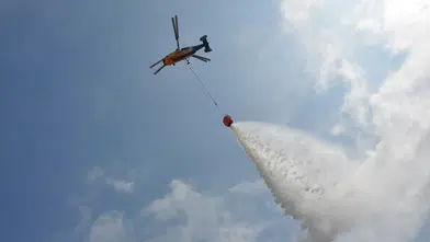Helikopter destekli orman yangını tatbikatı gerçeğini aratmadı