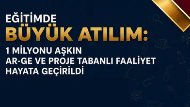 Eğitimde 1 milyonu aşkın Ar-Ge ve proje faaliyeti hayata geçirildi