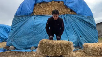 Milli kuraşçı Diyar Savcı, köyünde güç depoluyor
