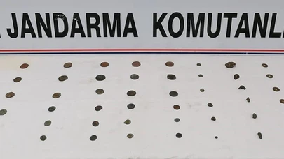 Tarihi eser niteliğinde 56 sikke ve 7 obje ele geçirildi