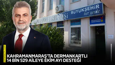 Kahramanmaraş’ta Dermankartlı 14 Bin 529 aileye Ekim ayı desteği