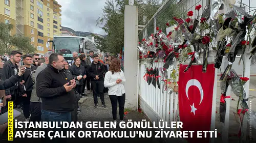 İstanbul'dan gelen gönüllüler Ayser Çalık Ortaokulu'nu ziyaret etti