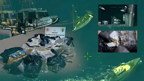 Ayvalık açıklarındaki operasyonda 158 kilogram uyuşturucu ele geçirildi