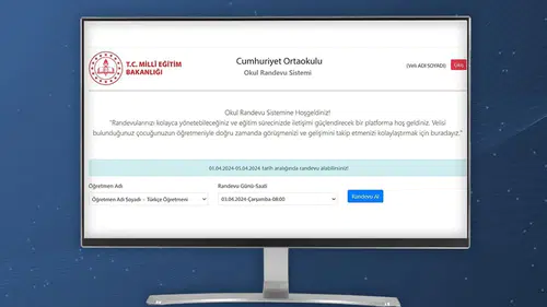 Okullar, Veli Randevu Sistemi üzerinden veli adına randevu oluşturabilecek