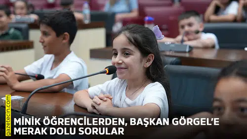 Minik öğrencilerden Başkan Görgel’e merak dolu sorular