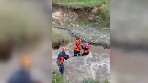 Mantar toplarken mahsur kalan çift, kurtarıldı