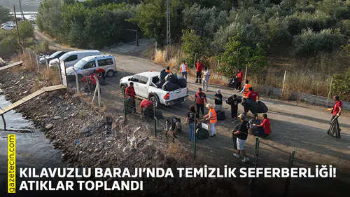 Kılavuzlu Barajı’nda temizlik seferberliği! Atıklar toplandı