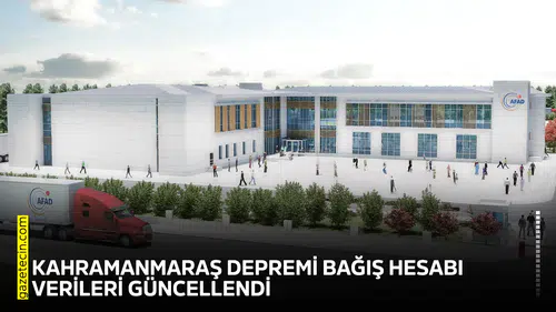 Kahramanmaraş depremi bağış hesabı verileri güncellendi
