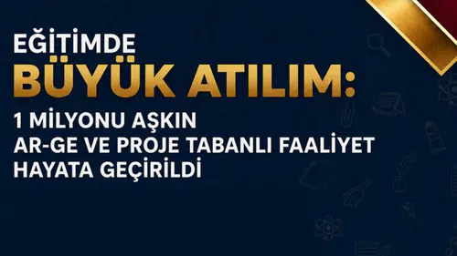 Eğitimde 1 milyonu aşkın Ar-Ge ve proje faaliyeti hayata geçirildi