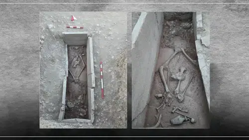 Aspendos'ta 2 bin 400 yıllık güreşçi mezarı keşfedildi
