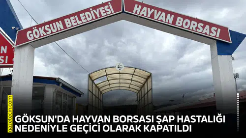 Göksun'da hayvan borsası şap hastalığı nedeniyle geçici olarak kapatıldı