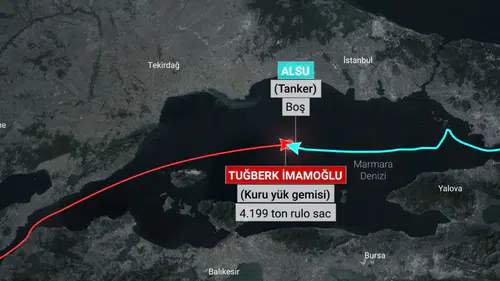 Silivri açıklarında iki gemi çarpıştı! 10 denizci kayıp