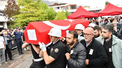 Şehit olan polis memuru Batuhan Sarıyalçınkaya’ya veda