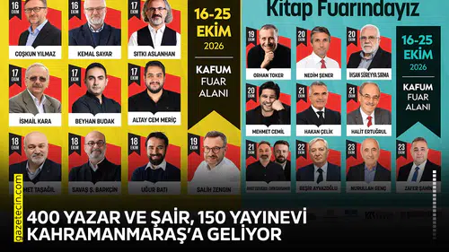 400 yazar ve şair, 150 yayınevi Kahramanmaraş’a geliyor