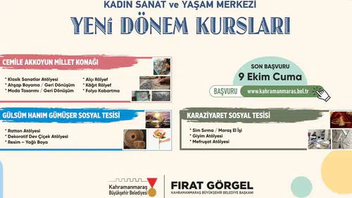 Kahramanmaraş’ta farklı noktalarda, farklı branşlarda eğitim