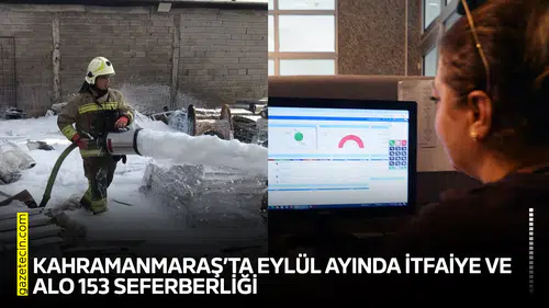 Kahramanmaraş’ta Eylül ayında İtfaiye ve ALO 153 seferberliği