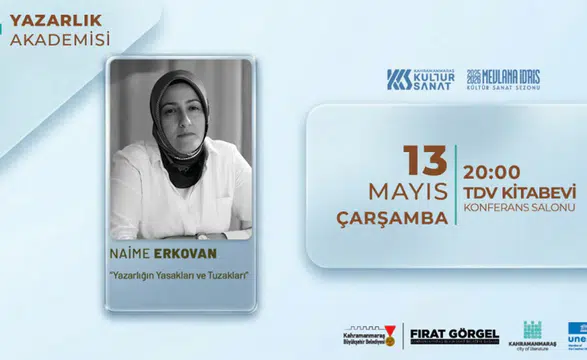 Yazar Naime Erkovan, yazarlığın bilinmeyenlerini anlatacak