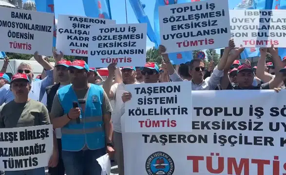 Sendikadan İBB'ye taşeron işçi hakları protestosu