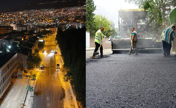 Kahramanmaraş’ta 23 farklı noktada eş zamanlı asfalt mesaisi