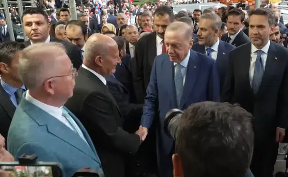 Cumhurbaşkanı Erdoğan, ABD'deki Türkevi'nde coşkuyla karşılandı