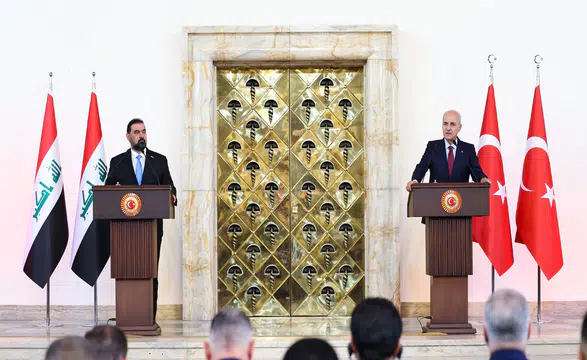 TBMM Başkanı Kurtulmuş ile Halbusi ile ortak basın toplantısı düzenledi