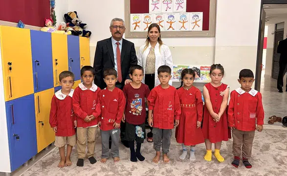 Araban'da depremde yıkılan Küçüklü İlkokulu'nda eğitim yeniden başladı