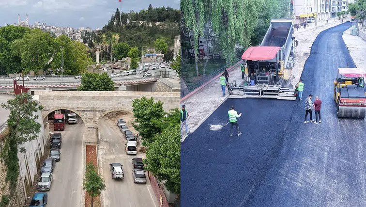 Elbistan’da yol yenileniyor, Kanlıdere yeniden trafiğe açıldı