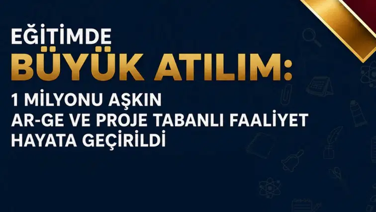 Eğitimde 1 milyonu aşkın Ar-Ge ve proje faaliyeti hayata geçirildi