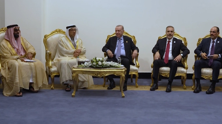 Cumhurbaşkanı Erdoğan, BAE prensi ile bir araya geldi