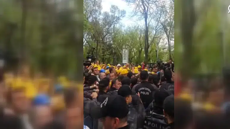 Ankara'da izinsiz gösteri!  10 polis yaralandı