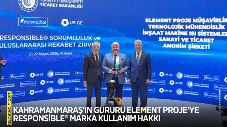 Kahramanmaraş’ın gururu Element Proje’ye Responsible marka kullanım hakkı