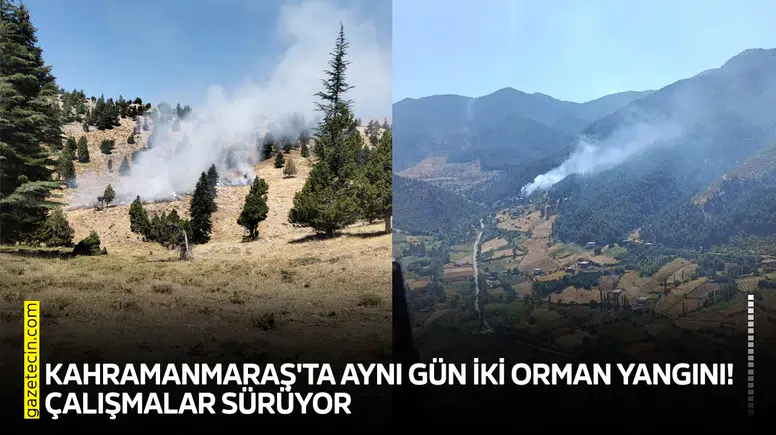 Kahramanmaraş'ta aynı gün iki orman yangını! Çalışmalar sürüyor