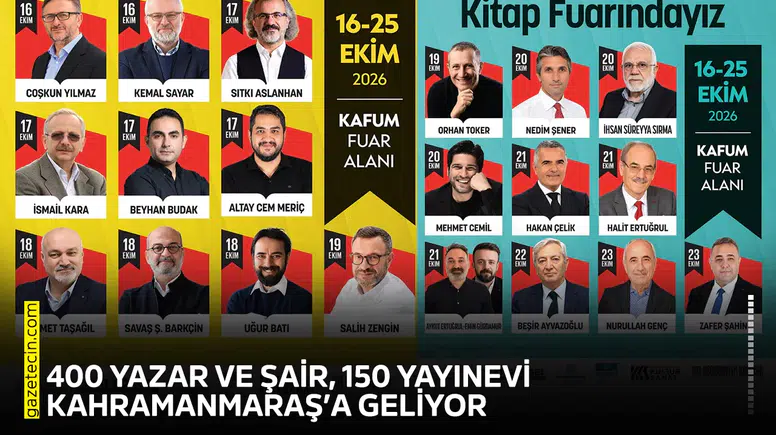 400 yazar ve şair, 150 yayınevi Kahramanmaraş’a geliyor