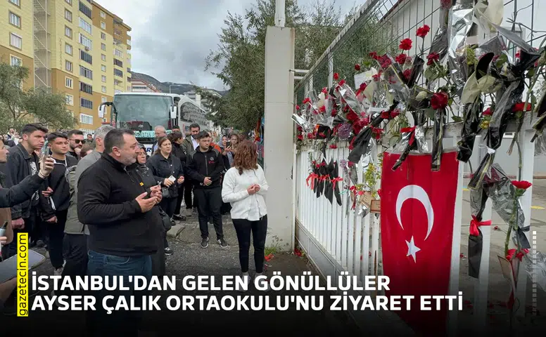 İstanbul'dan gelen gönüllüler Ayser Çalık Ortaokulu'nu ziyaret etti