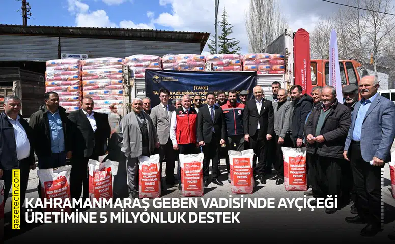 Kahramanmaraş Geben Vadisi’nde ayçiçeği üretimine 5 milyonluk destek