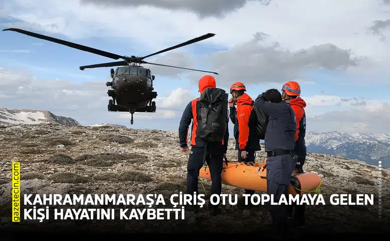 Kahramanmaraş'a çiriş otu toplamaya gelen kişi hayatını kaybetti