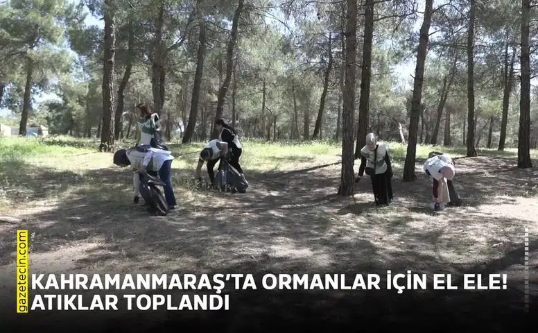 Kahramanmaraş’ta ormanlar için el ele! Atıklar toplandı