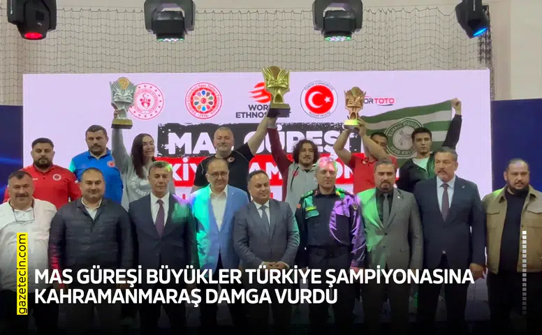 Mas Güreşi Büyükler Türkiye Şampiyonasına Kahramanmaraş damga vurdu