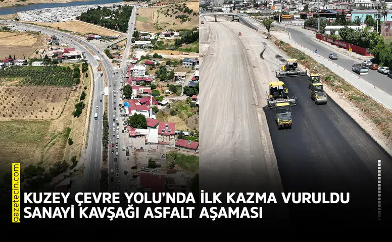 Kuzey Çevre Yolu’nda ilk kazma, Sanayi Kavşağı asfalt aşaması
