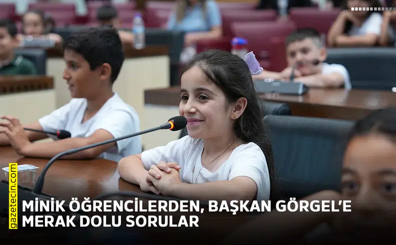 Minik öğrencilerden Başkan Görgel’e merak dolu sorular