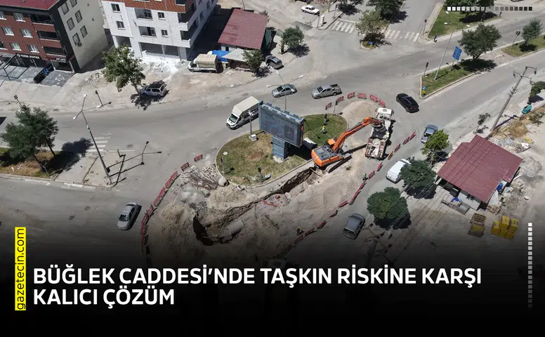 Büğlek Caddesi’nde taşkın riskine karşı kalıcı çözüm