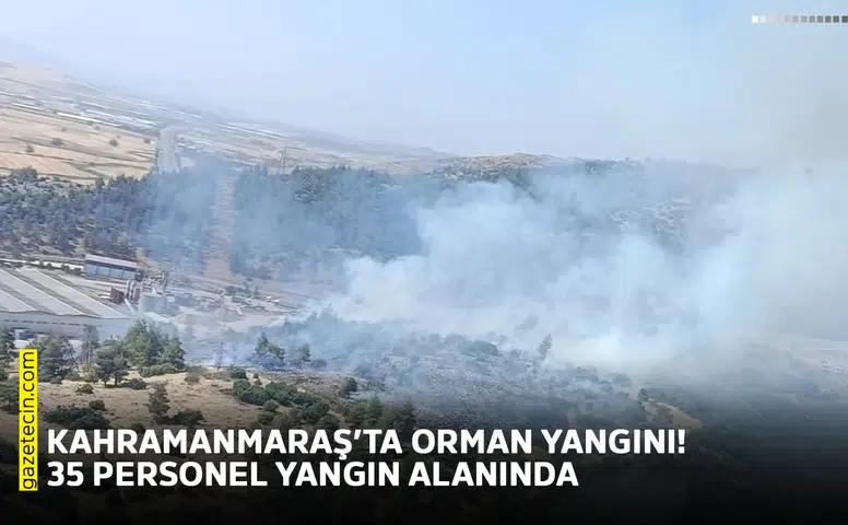 Kahramanmaraş’ta orman yangını! 35 personel yangın alanında