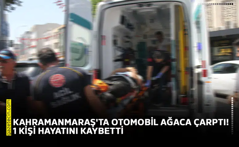 Kahramanmaraş'ta otomobil ağaca çarptı! 1 kişi hayatını kaybetti