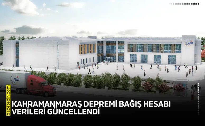 Kahramanmaraş depremi bağış hesabı verileri güncellendi